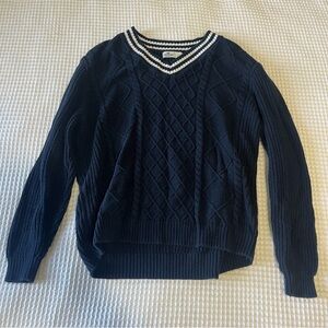Hollister Navy Knit Sweater Size L